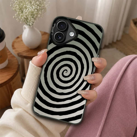 iPhone 16 Cover - Monochrome Mood Print Series - Lightweight Frosted Pearl Finish Anti-Fingerprint Shockproof Soft Borders Case