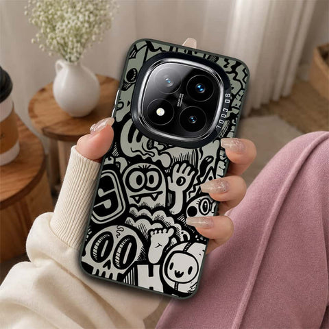 Xiaomi Redmi Note 14 Pro Plus 5G Cover - Monochrome Mood Print Series - Lightweight Frosted Pearl Finish Anti-Fingerprint Shockproof Soft Borders Case