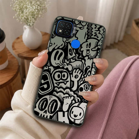 Xiaomi Redmi 9C Cover - Monochrome Mood Print Series - Lightweight Frosted Pearl Finish Anti-Fingerprint Shockproof Soft Borders Case