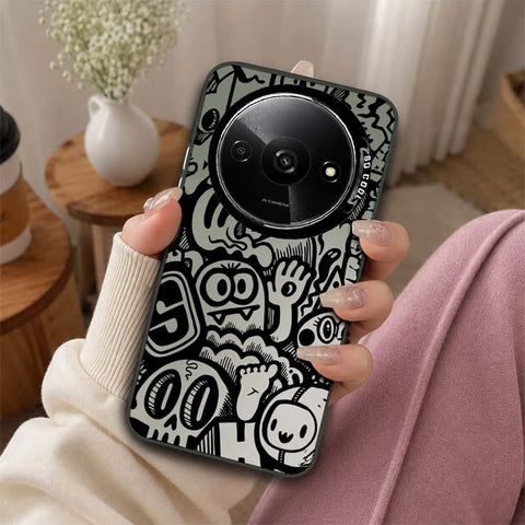 Xiaomi Poco C61 Cover - Monochrome Mood Print Series - Lightweight Frosted Pearl Finish Anti-Fingerprint Shockproof Soft Borders Case
