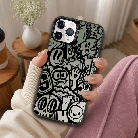 iPhone 11 Pro Cover - Monochrome Mood Print Series - Lightweight Frosted Pearl Finish Anti-Fingerprint Shockproof Soft Borders Case