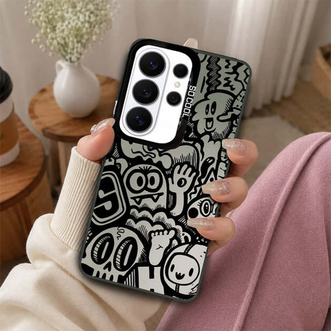 Samsung Galaxy S26 Ultra Cover - Monochrome Mood Print Series - Lightweight Frosted Pearl Finish Anti-Fingerprint Shockproof Soft Borders Case