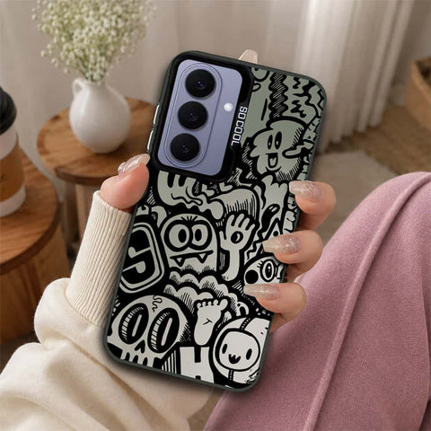 Samsung Galaxy S26 Cover - Monochrome Mood Print Series - Lightweight Frosted Pearl Finish Anti-Fingerprint Shockproof Soft Borders Case