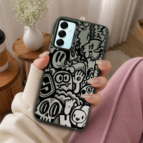 Samsung Galaxy A16 Cover - Monochrome Mood Print Series - Lightweight Frosted Pearl Finish Anti-Fingerprint Shockproof Soft Borders Case