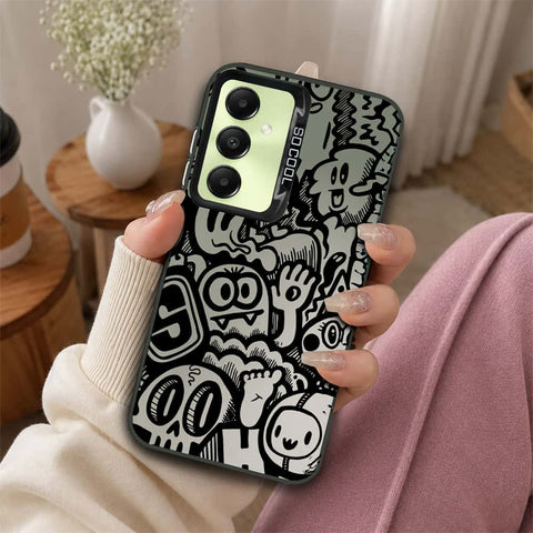 Samsung Galaxy A05s Cover - Monochrome Mood Print Series - Lightweight Frosted Pearl Finish Anti-Fingerprint Shockproof Soft Borders Case