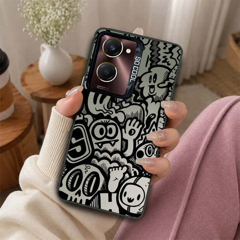 Vivo Y18 Cover - Monochrome Mood Print Series - Lightweight Frosted Pearl Finish Anti-Fingerprint Shockproof Soft Borders Case