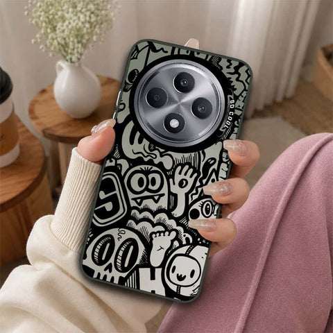 Oppo F27 Cover - Monochrome Mood Print Series - Lightweight Frosted Pearl Finish Anti-Fingerprint Shockproof Soft Borders Case