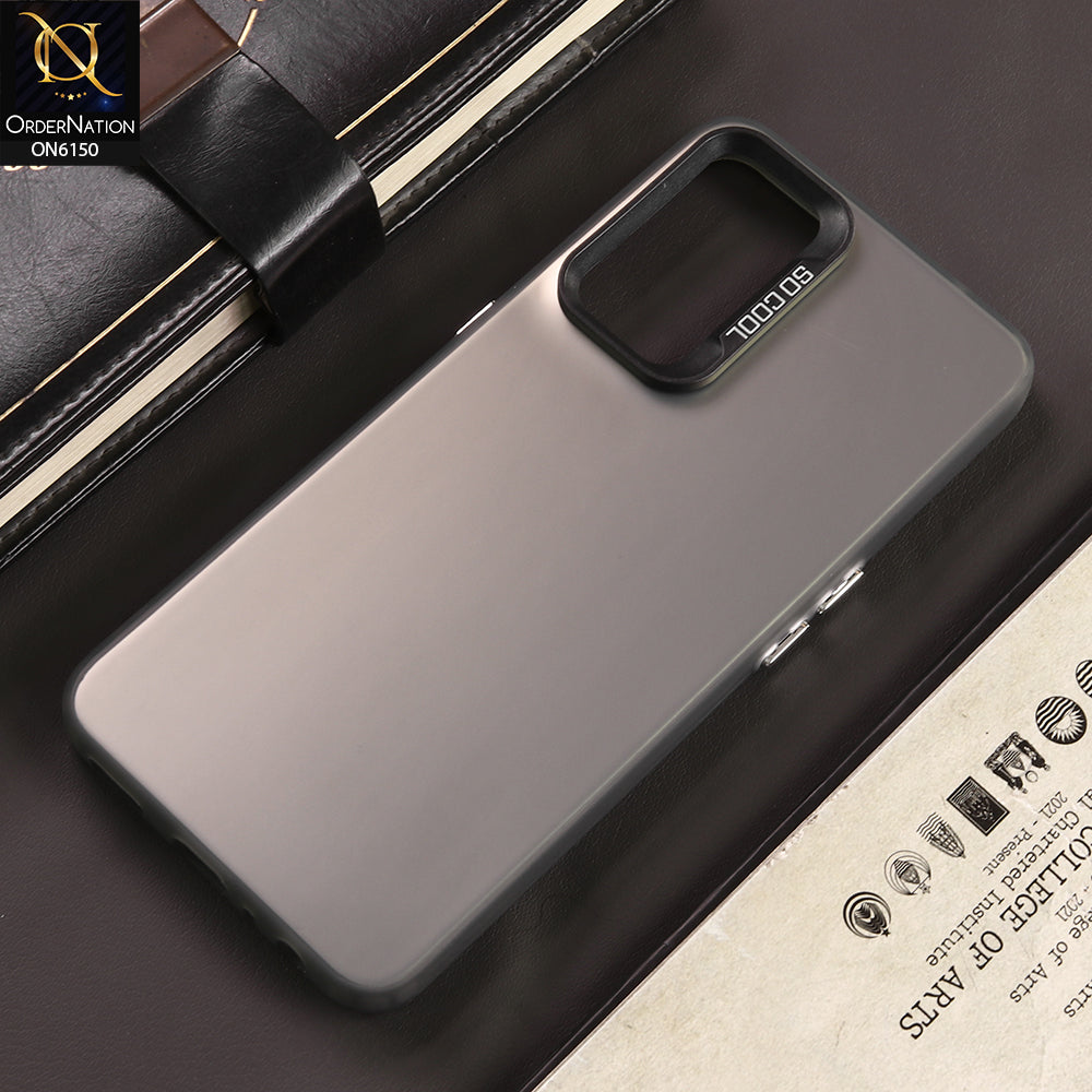 Oppo A94 Cover - Gray - New Luxury Matte Metallic Bumper Case With Soft Borderes Protection