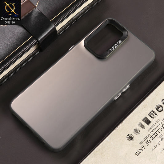 Oppo F19 Pro Cover - Gray - New Luxury Matte Metallic Bumper Case With Soft Borderes Protection