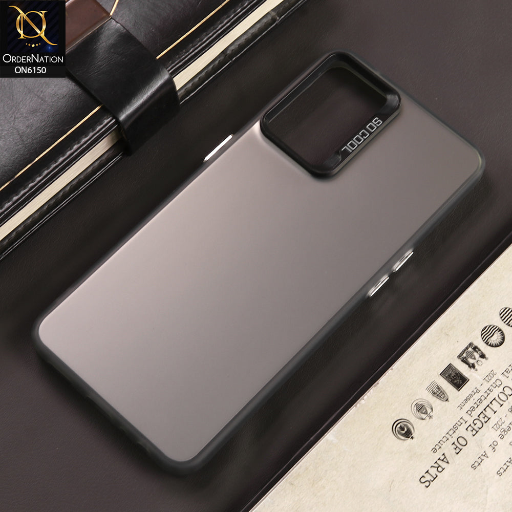 Oppo Reno7 Z 5G Cover - Gray - New Luxury Matte Metallic Bumper Case With Soft Borderes Protection