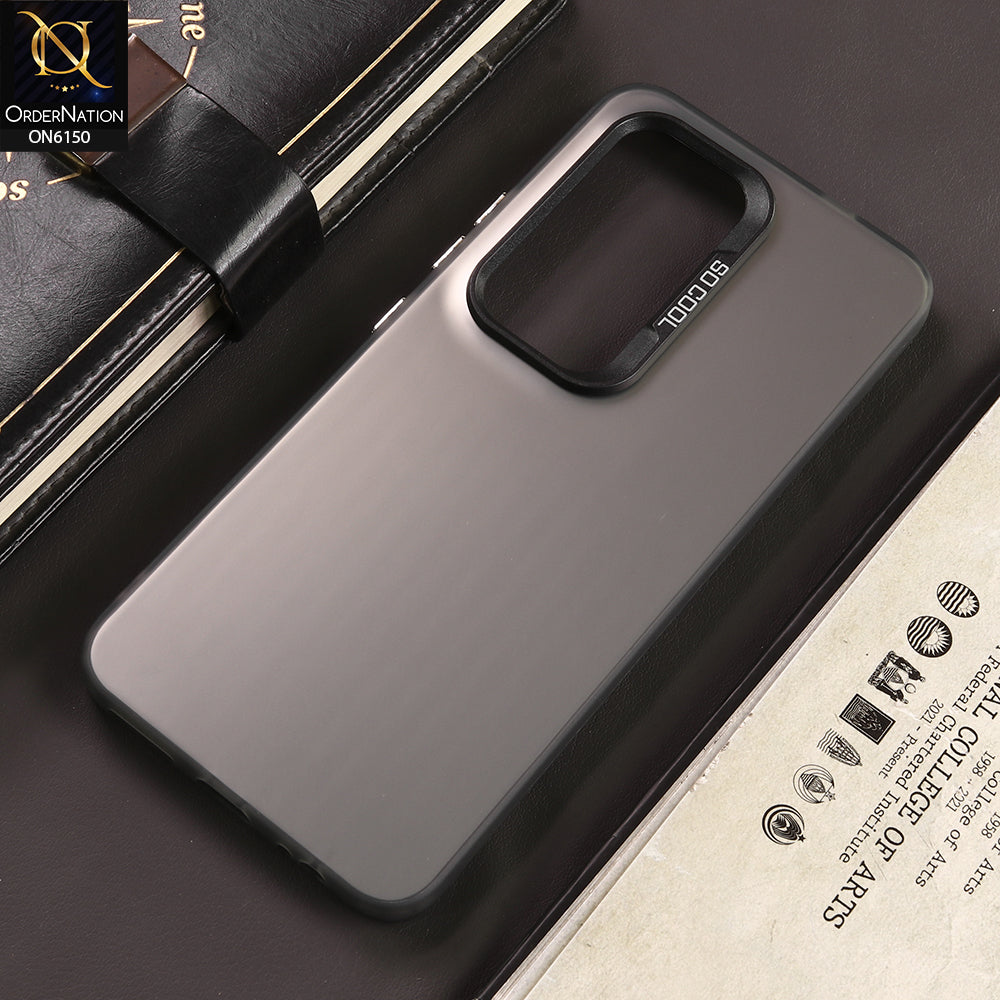 Infinix Hot 50 Pro Cover - Gray - New Luxury Matte Metallic Bumper Case With Soft Borderes Protection