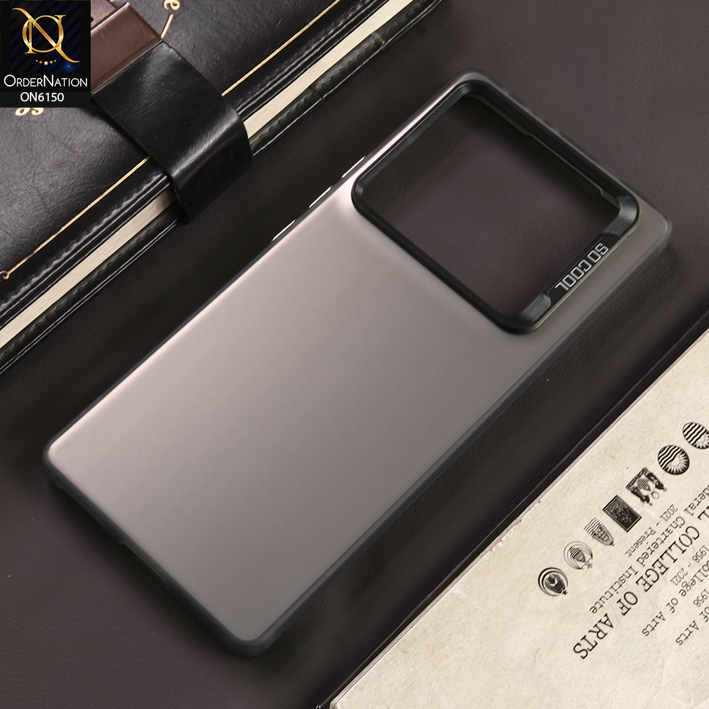 Infinix Note 40 Pro Cover - Gray - New Luxury Matte Metallic Bumper Case With Soft Borderes Protection