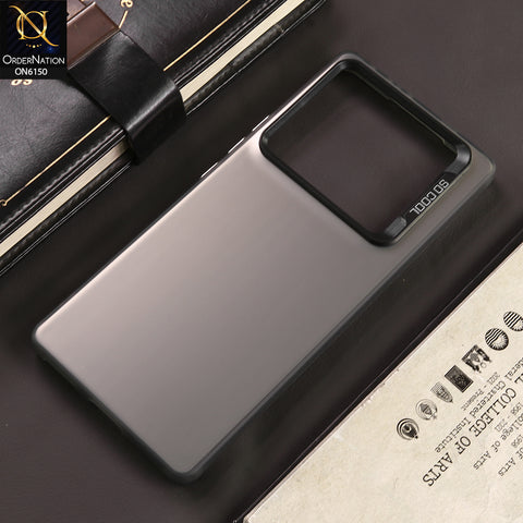 Infinix Note 40 Pro Cover - Gray - New Luxury Matte Metallic Bumper Case With Soft Borderes Protection