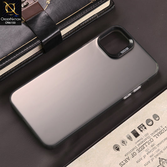 iPhone 12 Cover - Gray - Lightweight Frosted Pearl Finish Anti-Fingerprint Shockproof Soft Borders Case