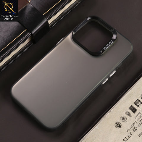 iPhone 15 Pro Cover - Gray - New Luxury Matte Metallic Bumper Case With Soft Borderes Protection