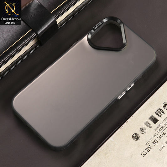 iPhone 16 Cover - Gray - Lightweight Frosted Pearl Finish Anti-Fingerprint Shockproof Soft Borders Case