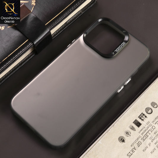iPhone 16 Pro Max Cover - Gray - New Luxury Matte Metallic Bumper Case With Soft Borderes Protection