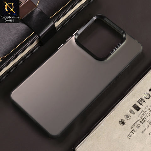 Xiaomi Redmi Note 14 4G Cover - Gray - New Luxury Matte Metallic Bumper Case With Soft Borderes Protection
