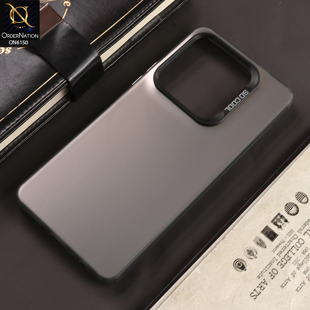 Infinix Note 30 Pro Cover - Gray - New Luxury Matte Metallic Bumper Case With Soft Borderes Protection
