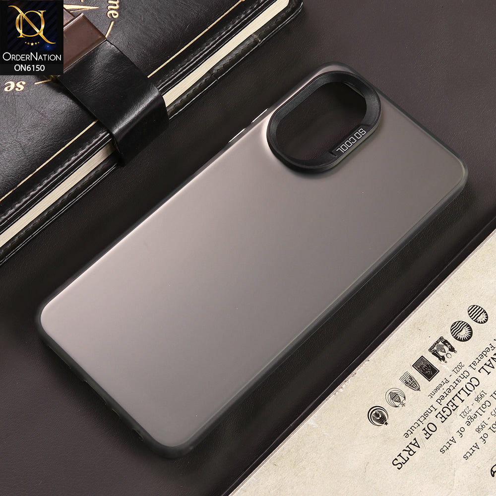 Oppo A18 Cover - Gray - New Luxury Matte Metallic Bumper Case With Soft Borderes Protection