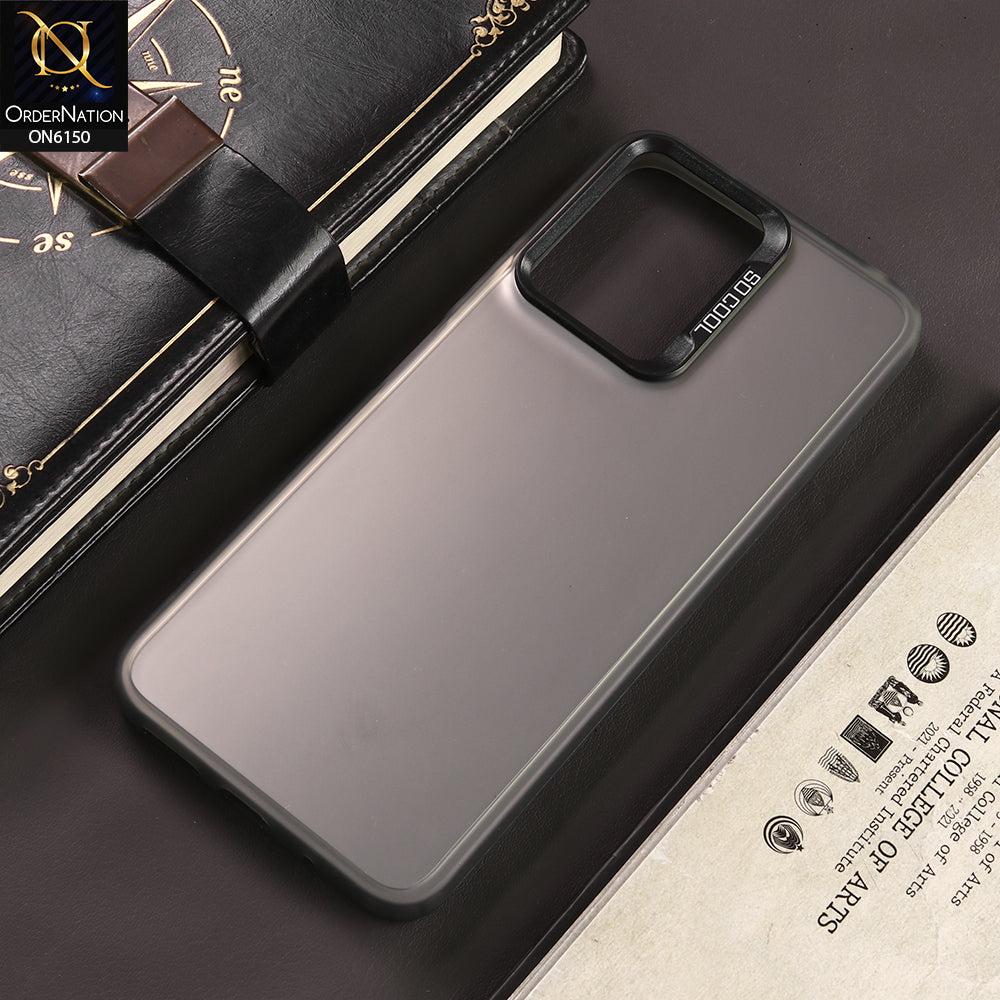 Xiaomi Redmi 12 Cover - Gray - New Luxury Matte Metallic Bumper Case With Soft Borderes Protection