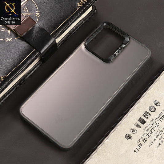 Xiaomi Redmi 12 Cover - Gray - New Luxury Matte Metallic Bumper Case With Soft Borderes Protection