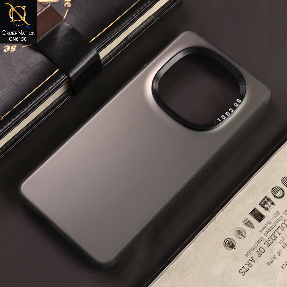 Xiaomi Redmi Note 14 Pro 5G Cover - Gray - New Luxury Matte Metallic Bumper Case With Soft Borderes Protection