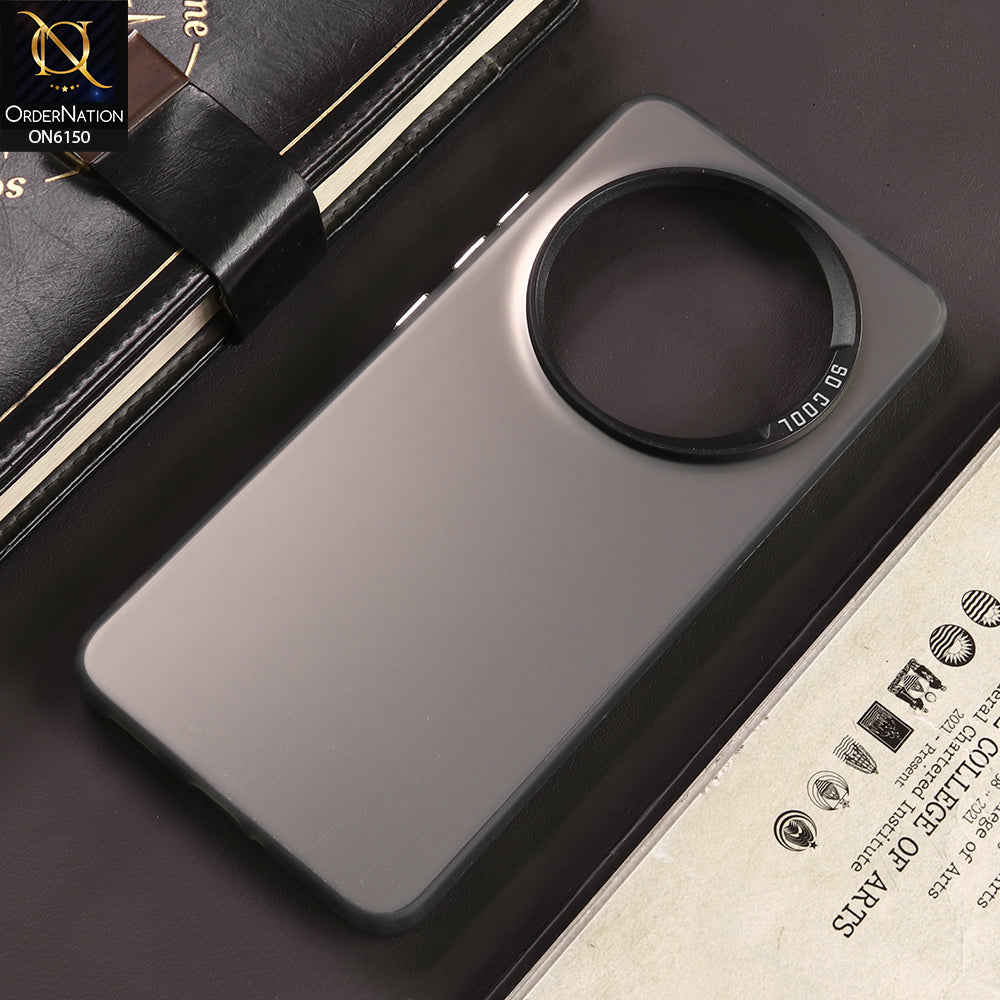 Oppo Reno 12F Cover - Gray - New Luxury Matte Metallic Bumper Case With Soft Borderes Protection