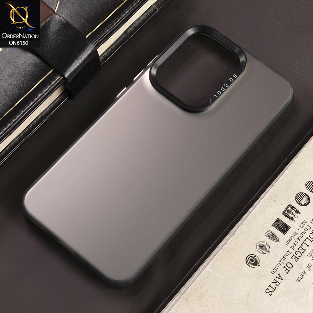 Oppo Reno 13 Cover - Gray - New Luxury Matte Metallic Bumper Case With Soft Borderes Protection