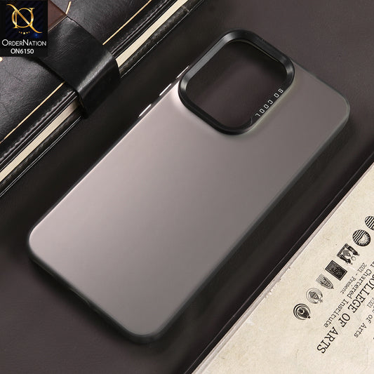 Oppo Reno 13 Cover - Gray - New Luxury Matte Metallic Bumper Case With Soft Borderes Protection
