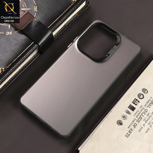 Oppo Reno 13 Pro Cover - Gray - New Luxury Matte Metallic Bumper Case With Soft Borderes Protection