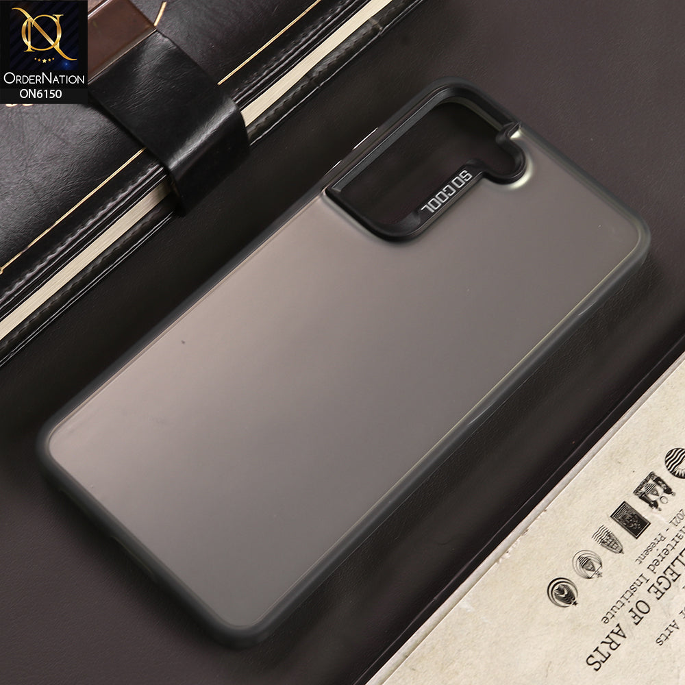 Samsung Galaxy S21 FE 5G Cover - Gray - New Luxury Matte Metallic Bumper Case With Soft Borderes Protection