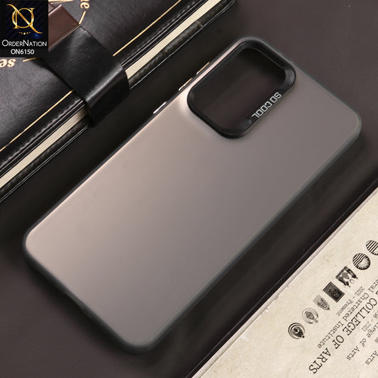 Samsung Galaxy A03s Cover - Gray - Lightweight Frosted Pearl Finish Anti-Fingerprint Shockproof Soft Borders Case