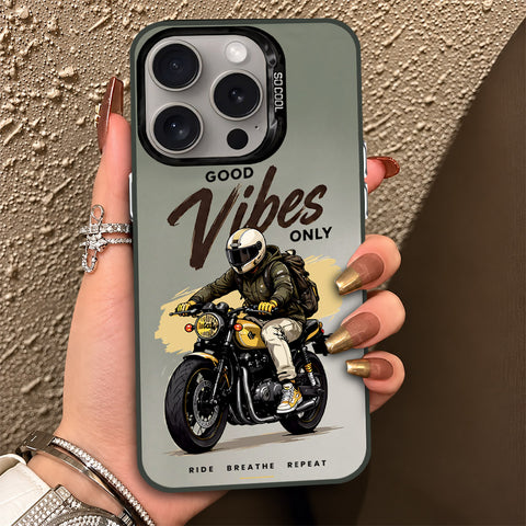 iPhone 15 Pro Cover - Beyond The Asphalt Series - Lightweight Frosted Pearl Finish Anti-Fingerprint Shockproof Soft Borders Case