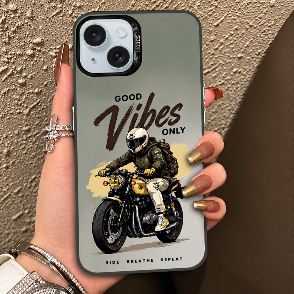 iPhone 15 Cover - Beyond The Asphalt Series - Lightweight Frosted Pearl Finish Anti-Fingerprint Shockproof Soft Borders Case