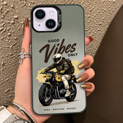 iPhone 14 Cover - Beyond The Asphalt Series - Lightweight Frosted Pearl Finish Anti-Fingerprint Shockproof Soft Borders Case