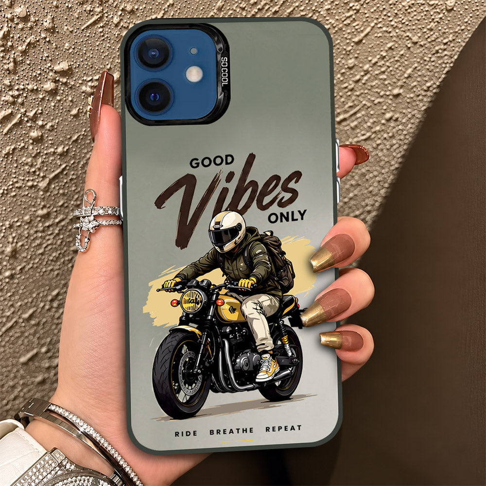 iPhone 12 Cover - Beyond The Asphalt Series - Lightweight Frosted Pearl Finish Anti-Fingerprint Shockproof Soft Borders Case