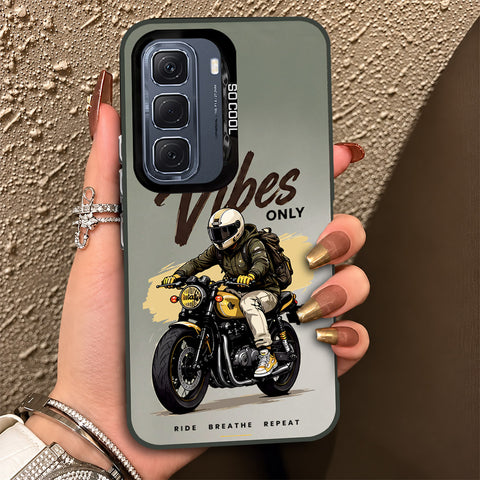 Infinix Hot 50 Pro Cover - Beyond The Asphalt Series - Lightweight Frosted Pearl Finish Anti-Fingerprint Shockproof Soft Borders Case