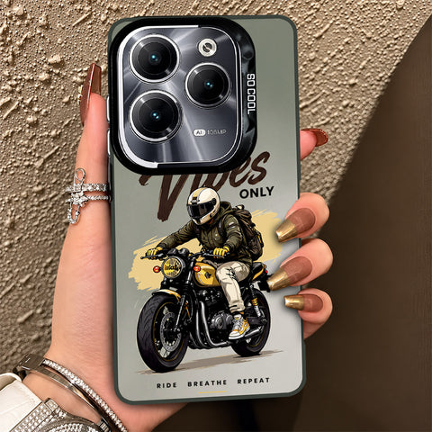 Infinix Hot 40 Pro Cover - Beyond The Asphalt Series - Lightweight Frosted Pearl Finish Anti-Fingerprint Shockproof Soft Borders Case