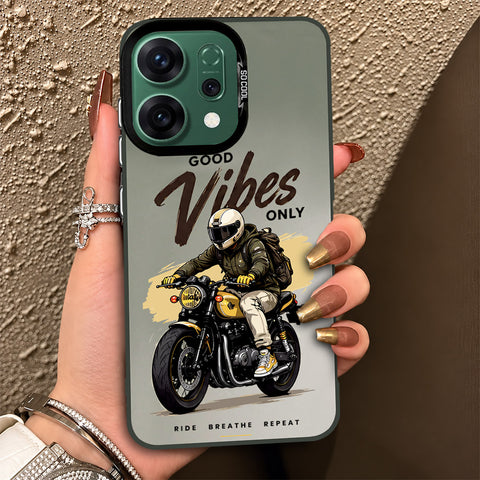 Oppo Reno 14 Cover - Beyond The Asphalt Series - Lightweight Frosted Pearl Finish Anti-Fingerprint Shockproof Soft Borders Case