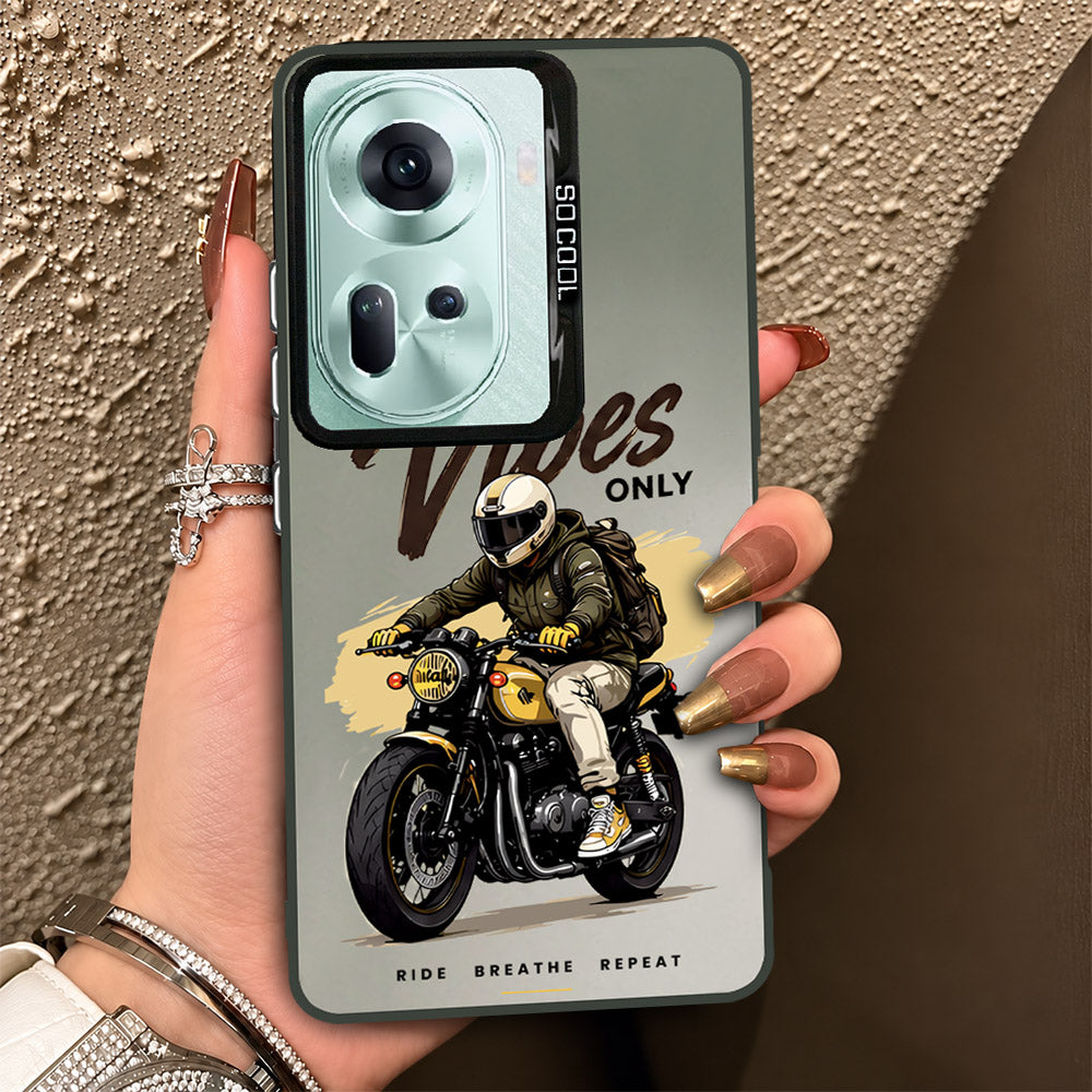 Oppo Reno 11 5G Cover - Beyond The Asphalt Series - Lightweight Frosted Pearl Finish Anti-Fingerprint Shockproof Soft Borders Case