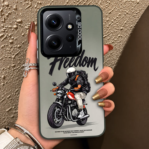 Xiaomi Redmi Note 12 4G Cover - Beyond The Asphalt Series - Lightweight Frosted Pearl Finish Anti-Fingerprint Shockproof Soft Borders Case