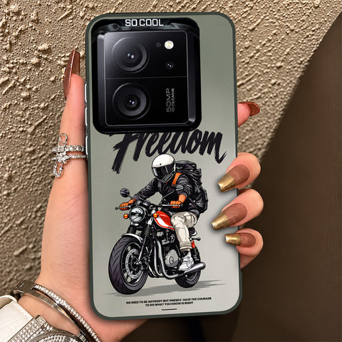 Xiaomi 13T Pro Cover - Beyond The Asphalt Series - Lightweight Frosted Pearl Finish Anti-Fingerprint Shockproof Soft Borders Case