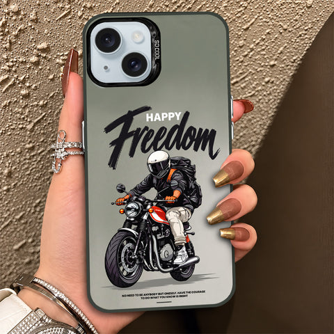 iPhone 15 Cover - Beyond The Asphalt Series - Lightweight Frosted Pearl Finish Anti-Fingerprint Shockproof Soft Borders Case
