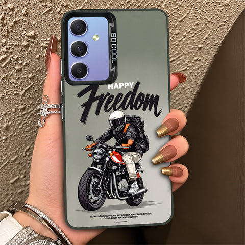 Samsung Galaxy A34 5G Cover - Beyond The Asphalt Series - Lightweight Frosted Pearl Finish Anti-Fingerprint Shockproof Soft Borders Case