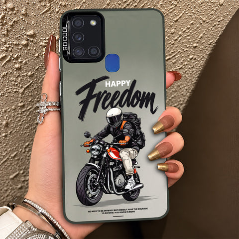 Samsung Galaxy A21s Cover - Beyond The Asphalt Series - Lightweight Frosted Pearl Finish Anti-Fingerprint Shockproof Soft Borders Case