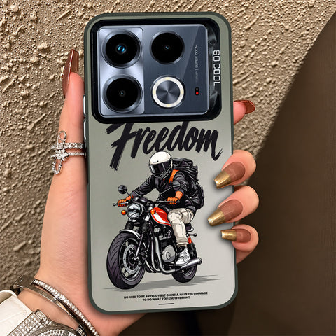 Infinix Note 40 Cover - Beyond The Asphalt Series - Lightweight Frosted Pearl Finish Anti-Fingerprint Shockproof Soft Borders Case