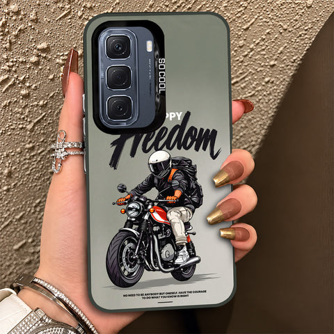 Infinix Hot 50 Pro Cover - Beyond The Asphalt Series - Lightweight Frosted Pearl Finish Anti-Fingerprint Shockproof Soft Borders Case