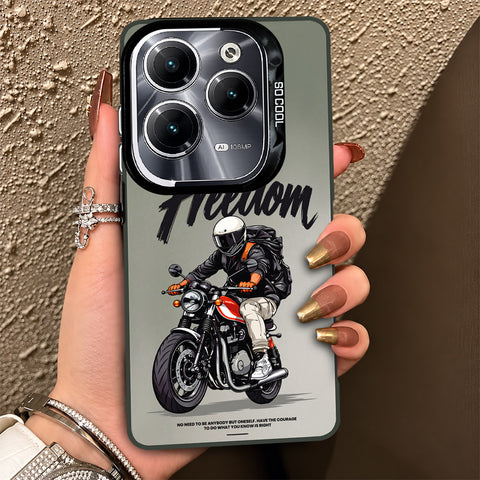 Infinix Hot 40 Pro Cover - Beyond The Asphalt Series - Lightweight Frosted Pearl Finish Anti-Fingerprint Shockproof Soft Borders Case