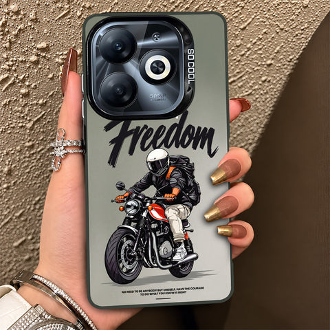 Infinix Hot 40i Cover - Beyond The Asphalt Series - Lightweight Frosted Pearl Finish Anti-Fingerprint Shockproof Soft Borders Case